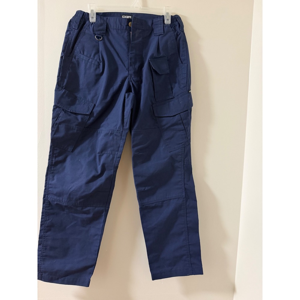 CQR Tactical Cargo Pants Mens 30x30 Navy Blue Excellent Ripstop Work Trousers